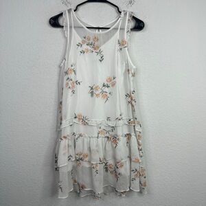 Abercrombie Fitch Dress Womens S Floral Tiered Romantic Sheer Fairy Cottagecore‎